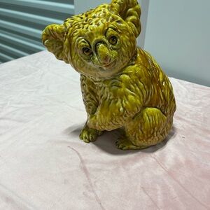 Majolica Gold Koala Figurine